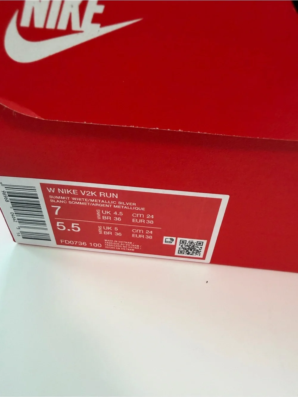 Women Nike V2K sneakers.